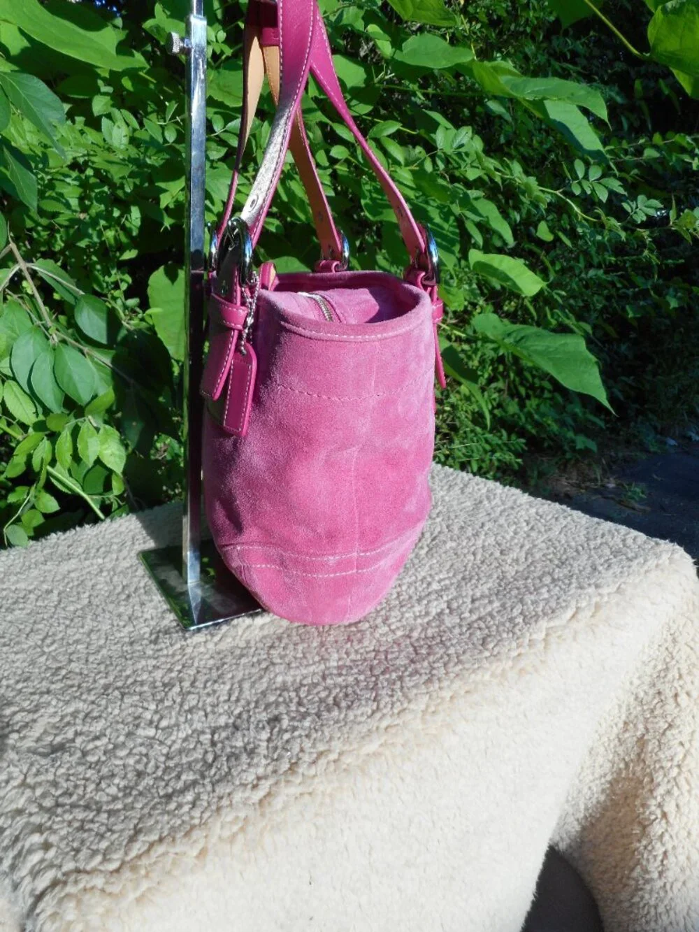 Vintage Coach SOHO Suede Tote 9522, EUC in Orchid Pink
